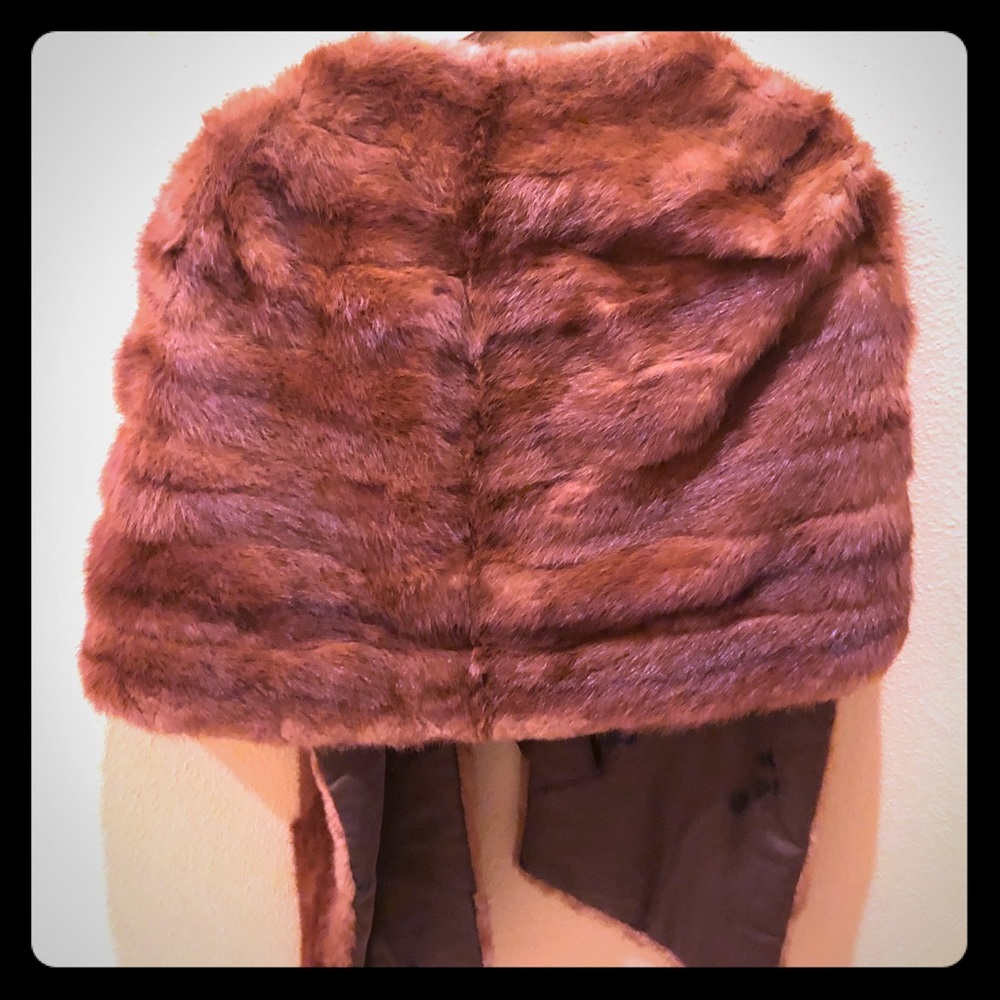Vintage Red Mink Cape